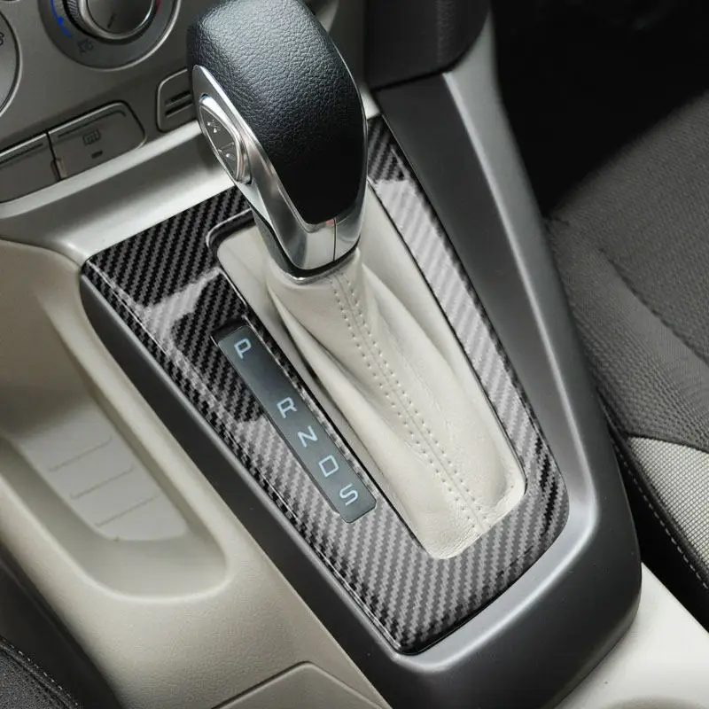 

Car-styling ABS Interior Carbon Fiber Texture LHD/RHD Gear Shift Panel Frame Cover Trim For Ford Focus MK3 2012 2013 2014