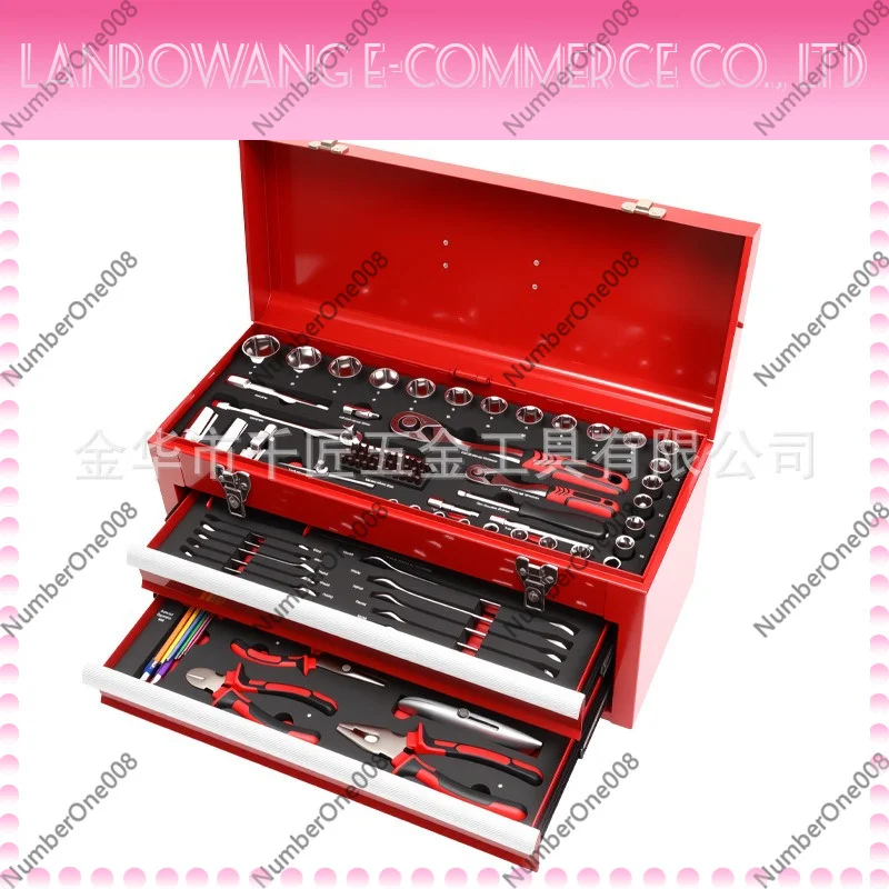 1118 Piece Automotive Tool Set, 3 Drawer Portable Steel Tool Box, Chrome  Steel Mechanic Tool Kit for Car Repair