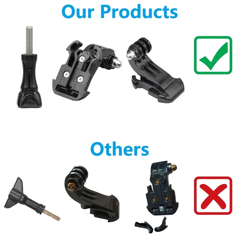 J Hook Quick Release Base Mount Screw For GoPro Hero 13 12 11 10 Insta360 SJCAM SJ4000 AKASO DJI Osmo Action Camera Accessories