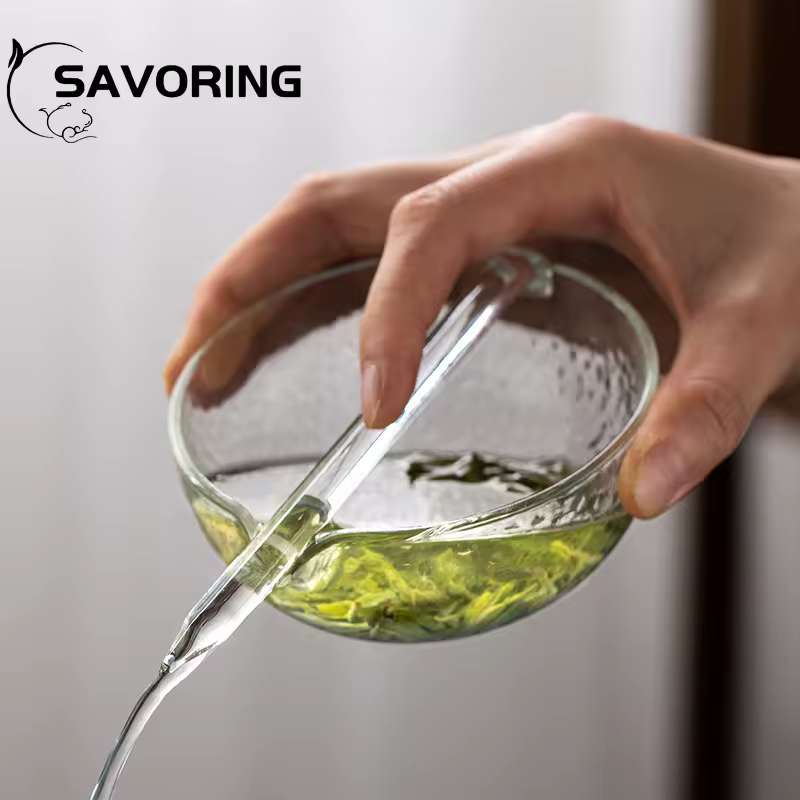 Hammer Pattern Drainage Bowl Brewing Method Glass Tea Bowl Drainage Bowl Tea Maker Green Tea Japanese Fair Cup Tea Set Chahai