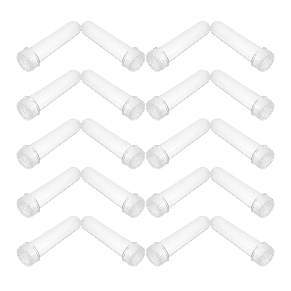 

20Pcs Floral Water Tubes Clear Plastic Flower Holders with Caps for Rose Flower Arrangement Freshness Preservation Tools