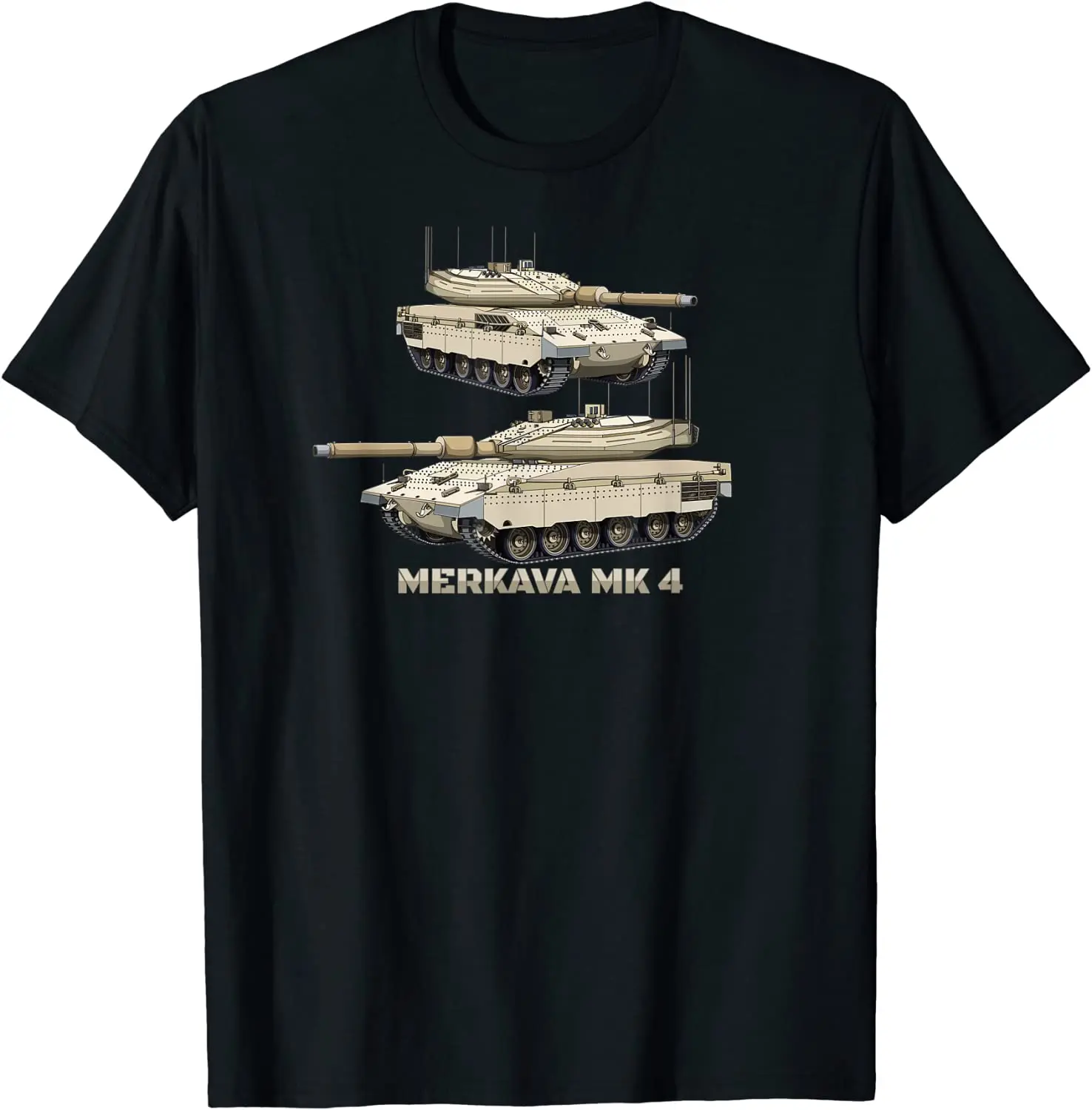 Merkava 4 Israel Tank Diagram Men T-Shirt Short Sleeve Casual 100% Cotton O-Neck Summer Shirts