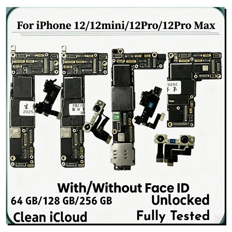 iPhone 12 mini、12 Pro Max用のロック解除済みマザーボード、Face ID