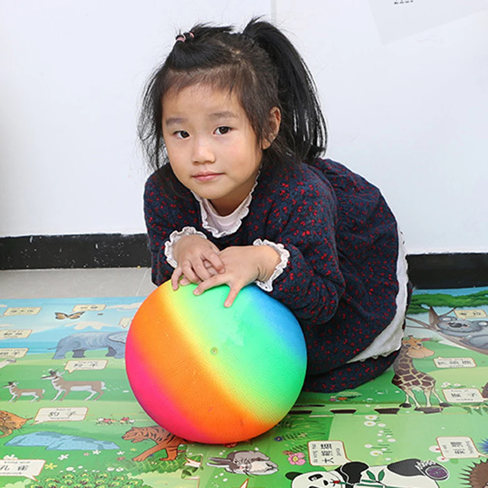 2 قطعة كرات قوس قزح سميكة بولي كلوريد الفينيل الثقة بناء الصيد رمي حفلة اللعب في الهواء الطلق كرات قوس قزح