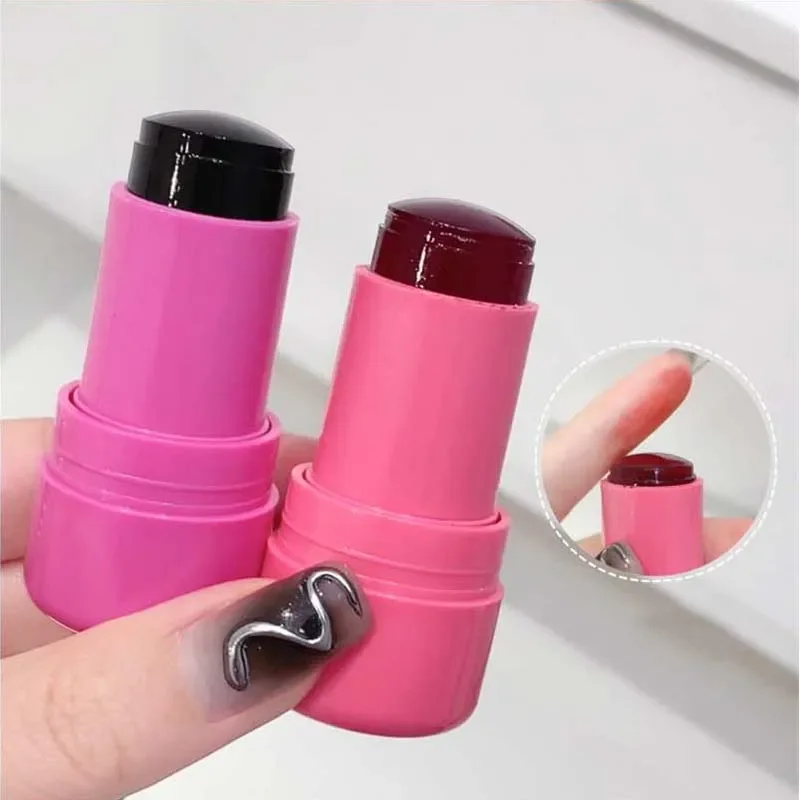 3-in-1 Cheek Lip Tinted Moistured Blush Stick Cheek Rouge Eyes Lip Brighten Cream Water Jelly Tint Stick Matte Contour Makeup