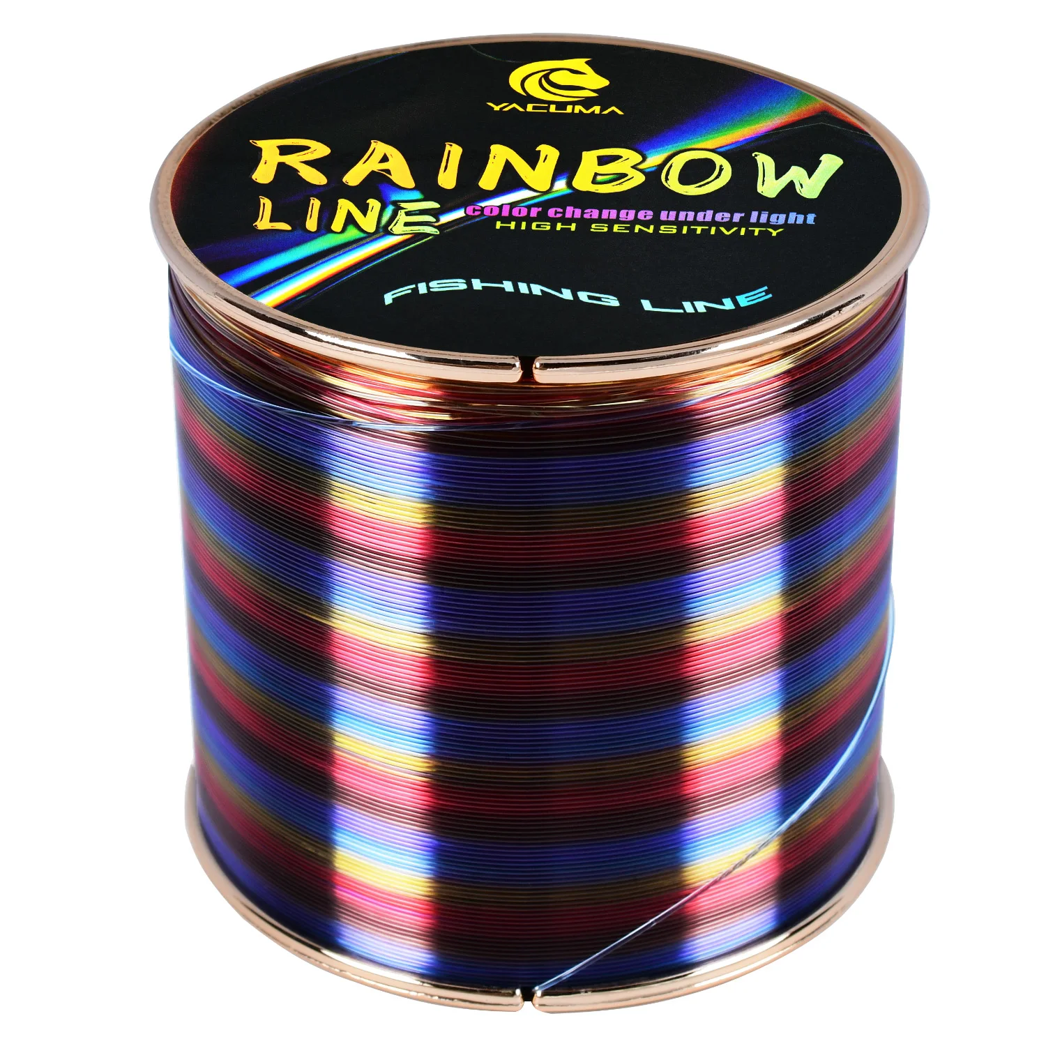 YACUMA 333/552YDS Premium Regenbogen-Nylon-Monofilament-Angelschnur 5,7LB-36,3LB Stärke Ultra-Sensitiv Geeignet für Alle Angler – Detail 13