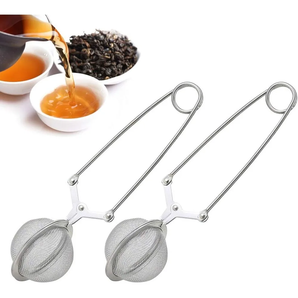 

2 Pack Stainless Steel Loose Leaf Tea Infuser Mesh Strainer Ball with Handle