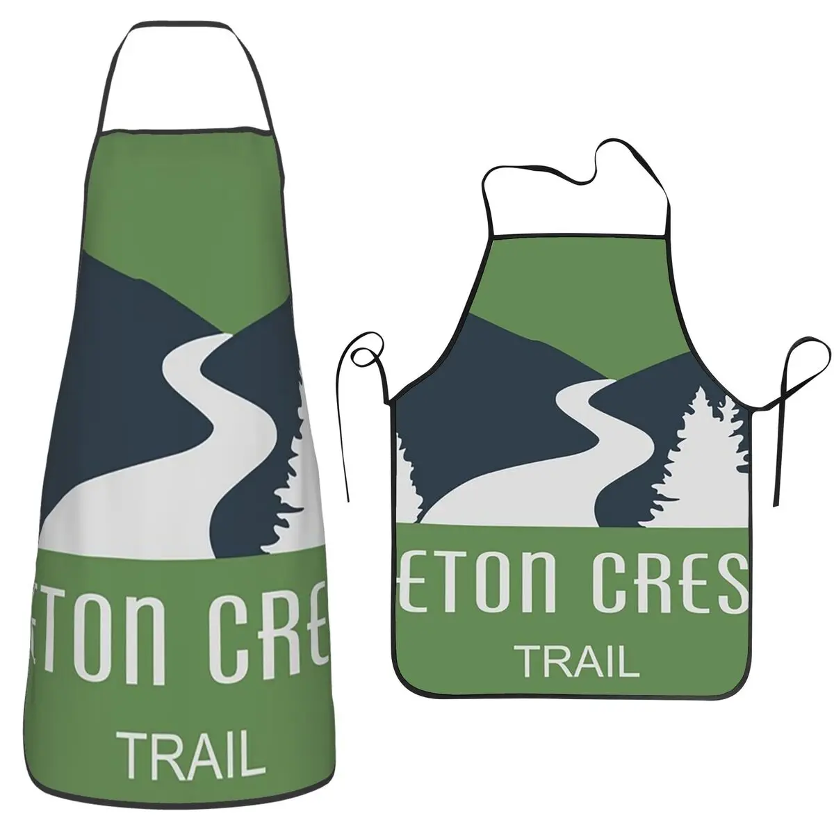 Teton Crest Trail Aprons Chef Baking Tablier Sleeveless Bib Kitchen Cleaning Pinafore for Women Men Painting