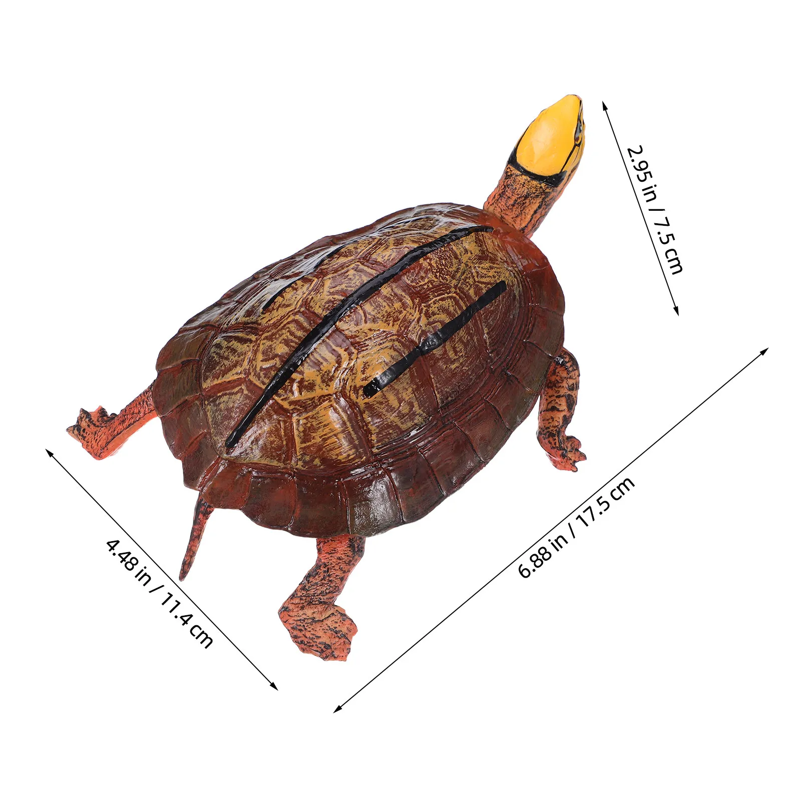 Plastic Turtle Simulation Animal Desktop Decoration High Detail Fake Garden Sculpture for Home Office Classroom Display