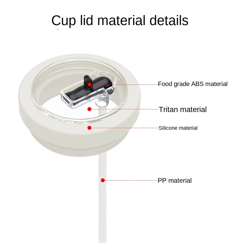 New Scratch-proof Sealing Cup Cover Dustproof Water Cup Accessories Ice Cup Lids Replacement Fit with Straw Straw Lid