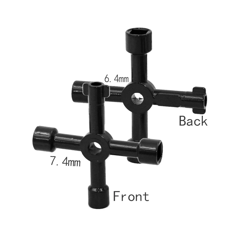 Krachtige-Cruz Triângulo Chave, 4 Way Universal Chave Ferramenta para Trem, Elevador Elétrico, Gabinete Válvula Triângulo Liga