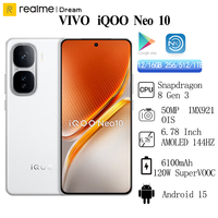 Original VIVO iQOO Neo 10  6100mAh Battery 120W SuperVOOC 50MP  IMX921 OIS 6.78 Inch AMOLED 144Hz Snapdragon 8 Gen 3   NFC OTA