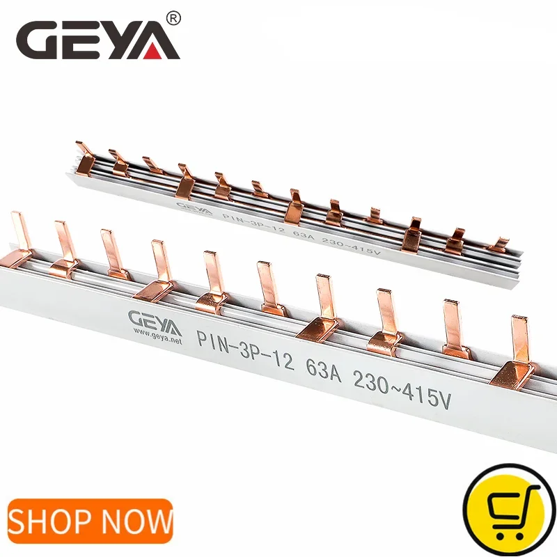 GEYA 1.4mm Copper Busbar for Circuit breaker PIN TYPE FORK TYPE MCB Connector Busbar Connection 1A-63A