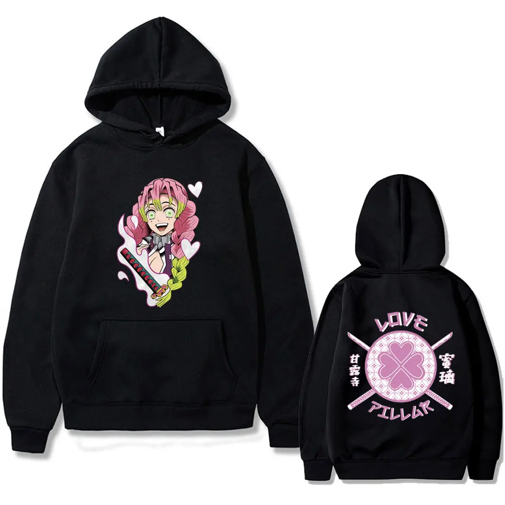 

Anime Demon Slayer Hoodie Kawaii Cute Kanroji Mitsuri Graphic Pullover Hoodies Men's Women's Casual Vintage Oversized Sweatshirt
