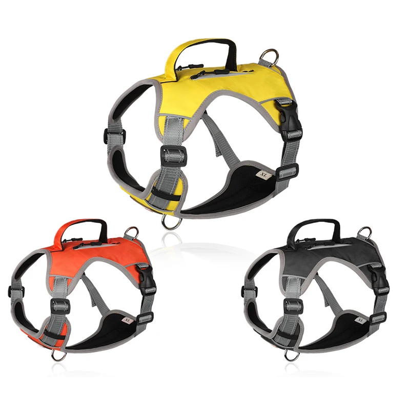 

1 Pcs Adjustable Large Dog Chest Strap With Reflective Strap Harness Outdoor Multi-functional Chest Harness Walking Leash