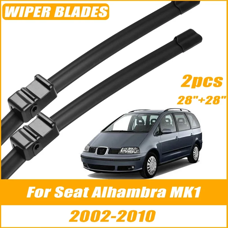 2pcs Wiper Front Wiper Blades For Seat Alhambra MK1 2002-2010 Windshield Windscreen Clean Window Car Rain Brushes 28+28