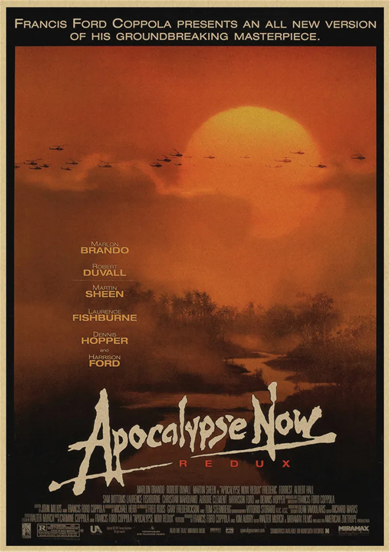 ملصق ورق كرافت كلاسيكي ، فيلم نهاية العالم الآن ، ديكور حائط منزلي ، فن ، ملصقات ومطبوعات عتيقة #2