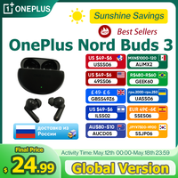 2024 New OnePlus Nord Buds 3 Bluetooth Earphone 32dB Active Noise Canceling 43h Battery Life BassWave 2.0 Google Fast Pair