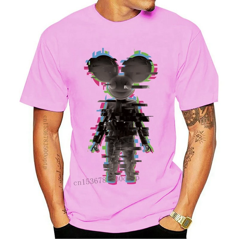 Camiseta estampada con logotipo de neón de Deadmau5 para hombre, ropa Hipster de Kat Von D House, música, baile, 2024