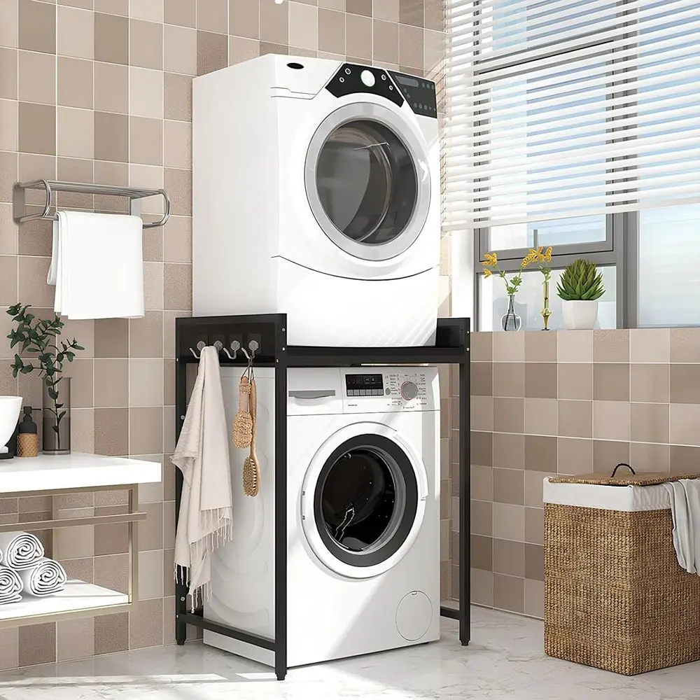 

Space-Saving Laundry Rack: Ideal for Above Washer/Dryer, Bathroom, Kitchen, Balcony, & Laundry Room