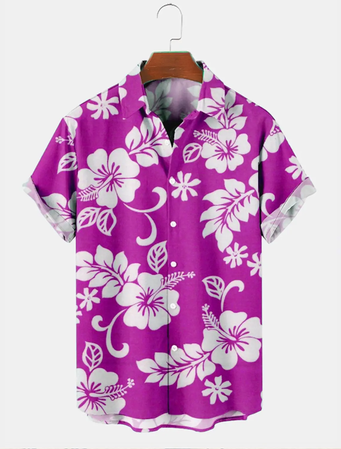 Men\'s Hawaiian Shirts Flower Graphic Aloha Floral Turndown  3D Print Street Daily Short Sleeve Button Clothing Beach Shirts