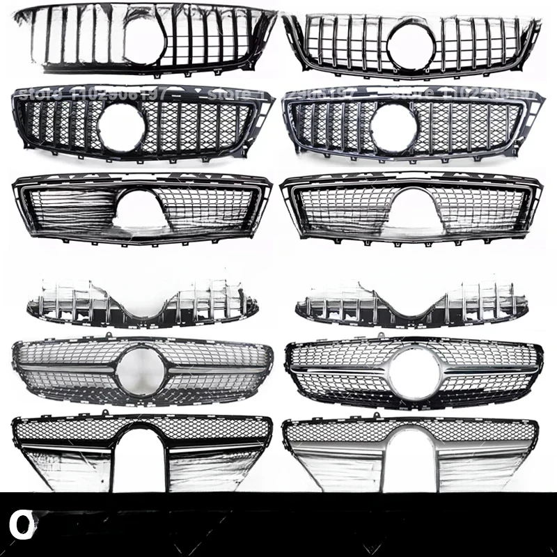 High-Quality Racing Mesh Front Bumper Grille Fit-W218 CLS-Class 2011-2014 & 2015-2018, Compatible with CLS220 CLS2