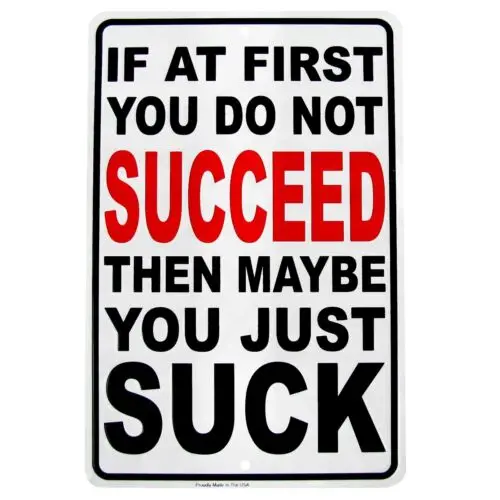 Maybe You Suck Funny Embossed Tin Sign US Made Novelty Garage Bar Pub Wall Decor-Aluminum