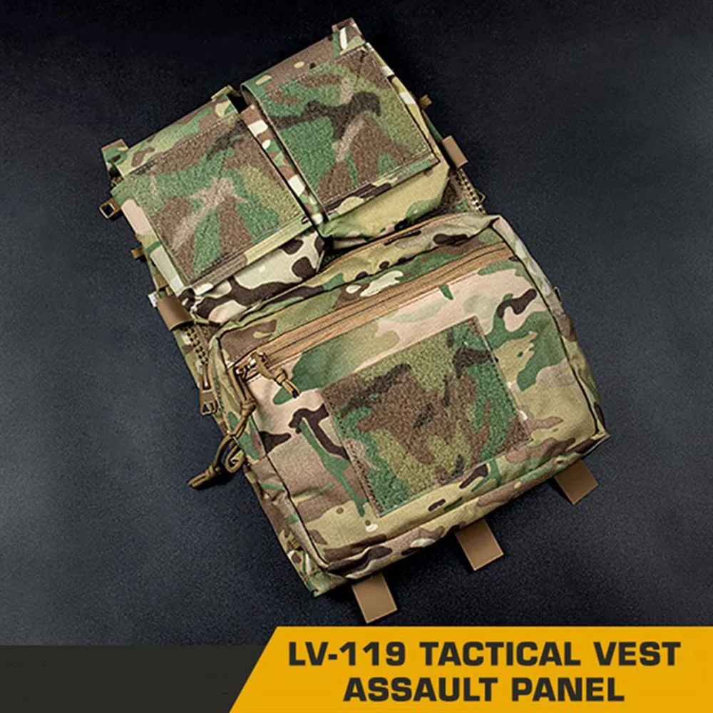 Outdoor Tactical Back Panel Water Bag LV-119 Vest Plate Carrier Hydration Pouch Multi-functional Expansion Bag