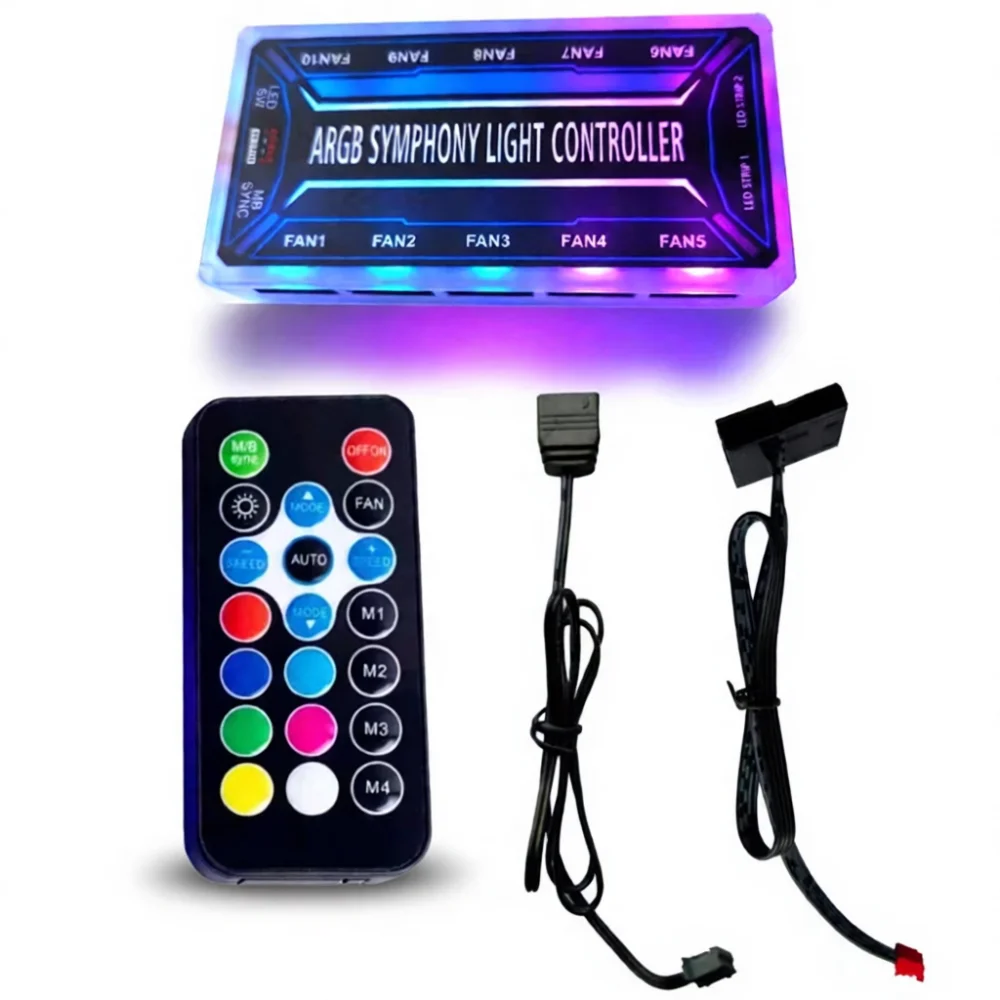 Fan Hub Rgb Controller - Pengontrol Kipas RGB 6Pin Jarak Jauh