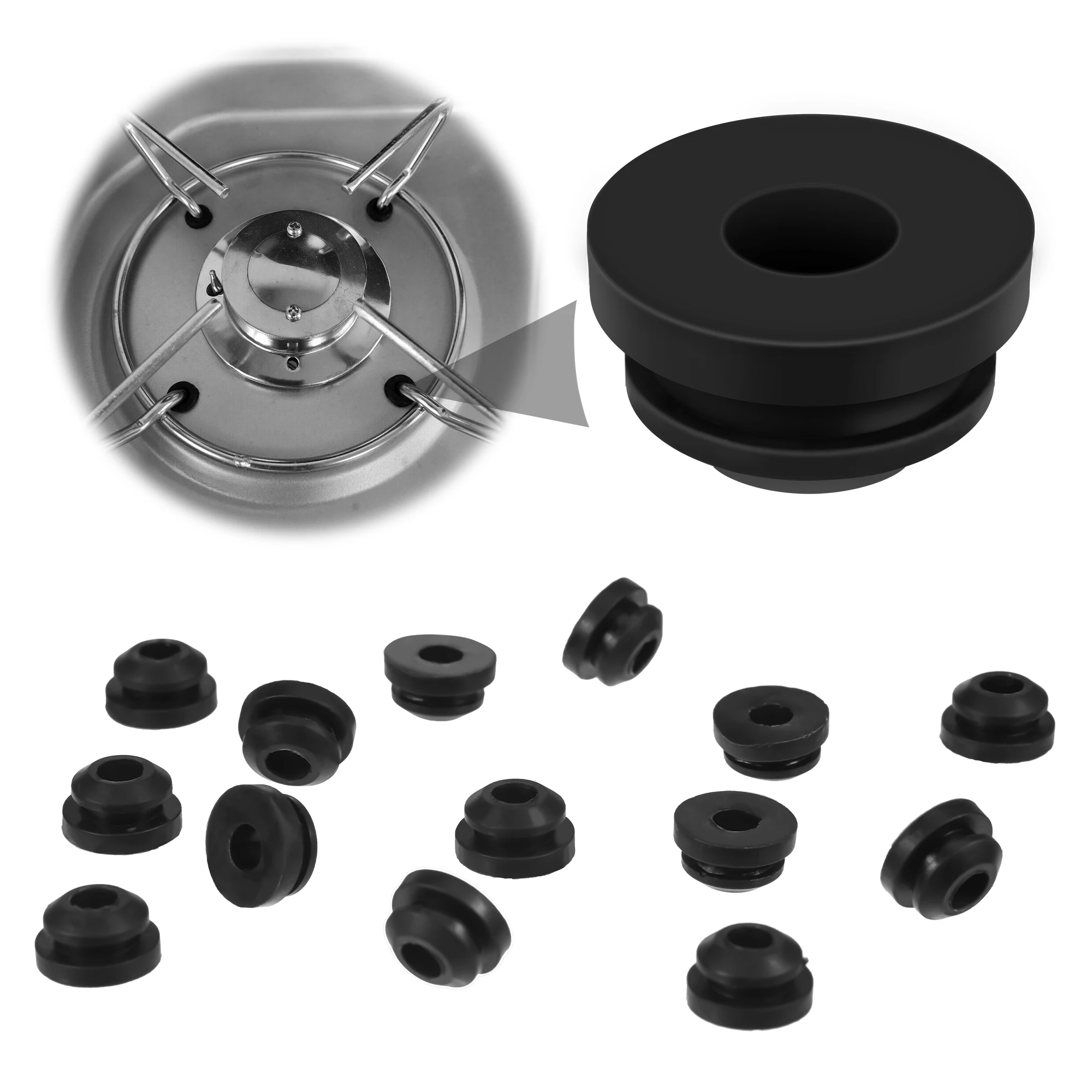 Rust Rubber Feet For Pot Reduce Noise 30/60PCS RV Stove Grommet Heat Resistant Prevent Scratching For Cookware Kitchen Tool