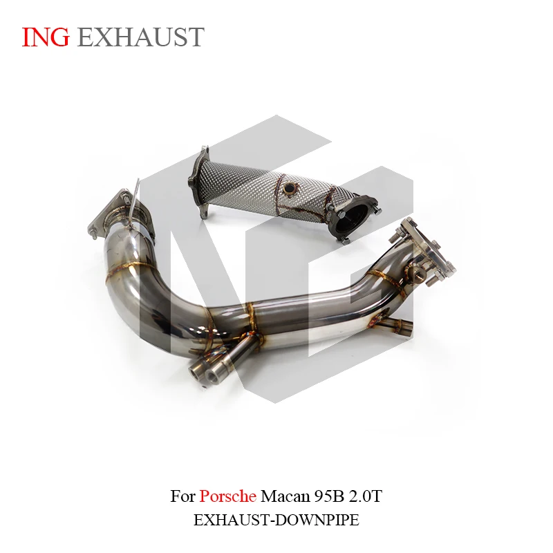 ING Header Exhaust Catless Downpipe Front Tube Accessories for Porsche Macan 95B 2.0T OPF Senser Race Interior Pipe 2020+ System