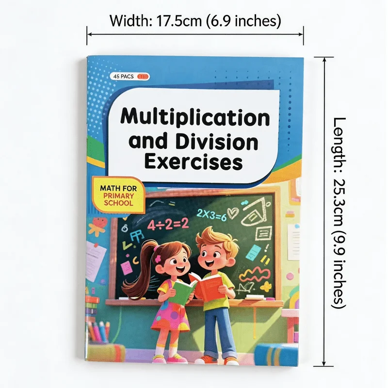 Multiplication and Division Workbook, 48 Pages, Fun Math Workbook, Math Specialized Training Multiplication Mnemonic Book