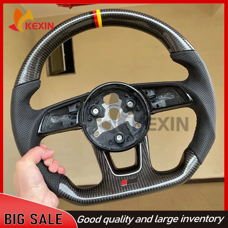 Fit for Audi A4 S4 A5 S5 B9 2017 2018 2019 replacement carbon fiber or leather Alcantara steering wheel Modification and upgrade