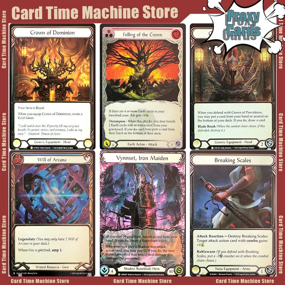 Flesh and Blood Cards FAB FOIL Proxy TCG Storm Striders Crown of Dominion Crown of Providence Flick Knives Game Collection Cards