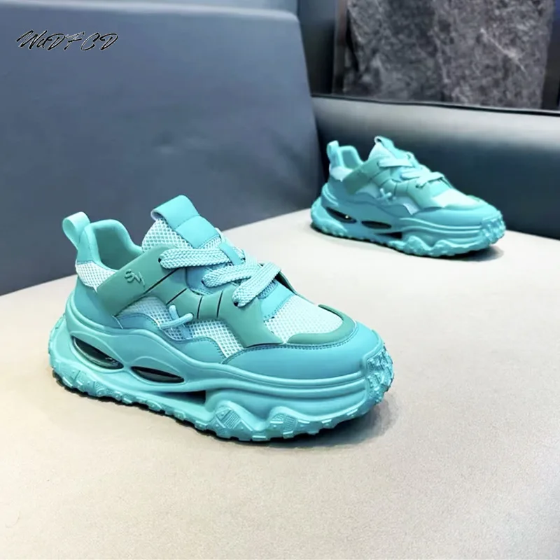 

Массивные кроссовки, мужские дизайнерские спортивные туфли на мягкой подошве, модные повседневные кожаные сетчатые дышащие туфли на платформе с увеличенной высотой