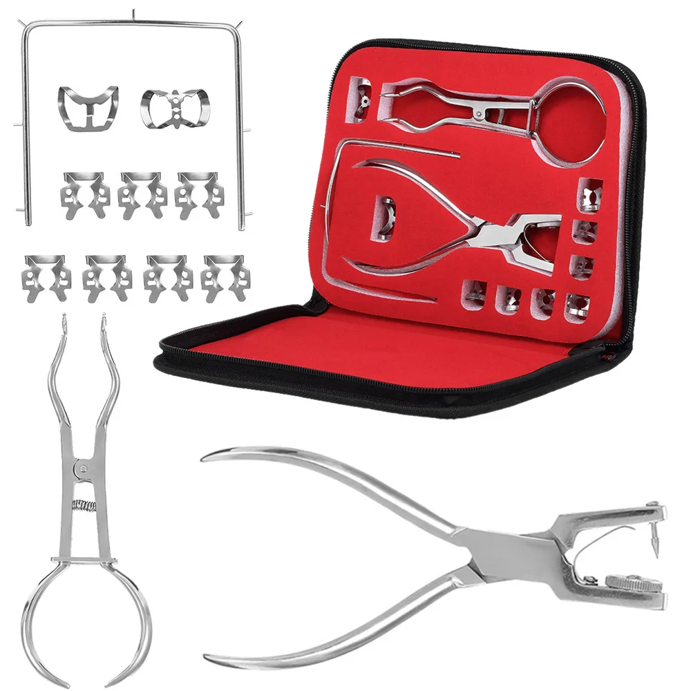 Zahn perforator Gummi Loch Puncher Set Zähne Pflege Material Zahnmedizin Labor Werkzeuge Zahnarzt Klinik Gummi Damm Puncher Instrument