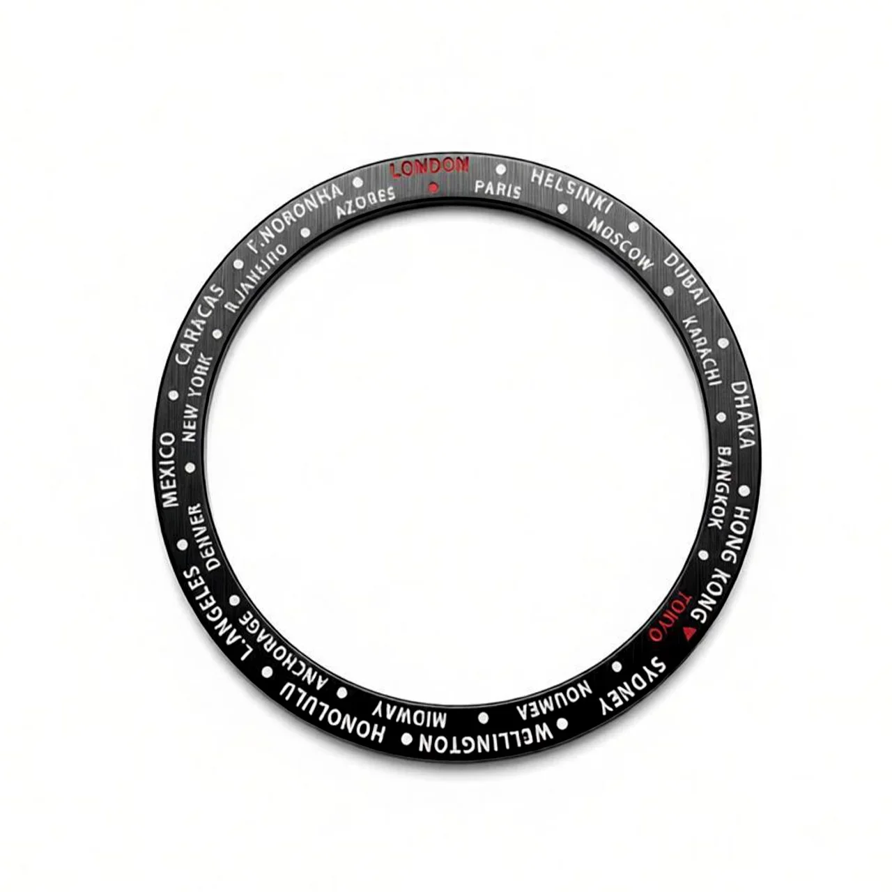 Aluminum Watch Bezel Insert 38mm to 31.5mm Flat Ring London Numerals Watch DIY Replacement view 5