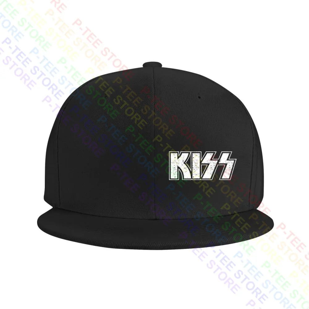 

Kiss'Distressed Logo' Baseball Cap Snapback Caps Knitted Bucket Hat