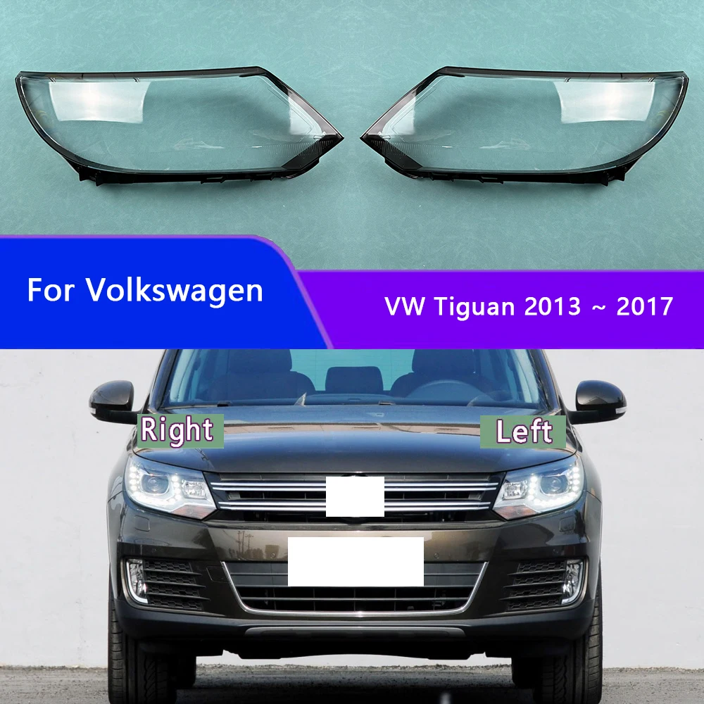 

For Volkswagen VW Tiguan 2013 2014 2015 2016 2017 Lampshade Headlight Shell Headlamp Lamp Cover Transparent Shade Lens