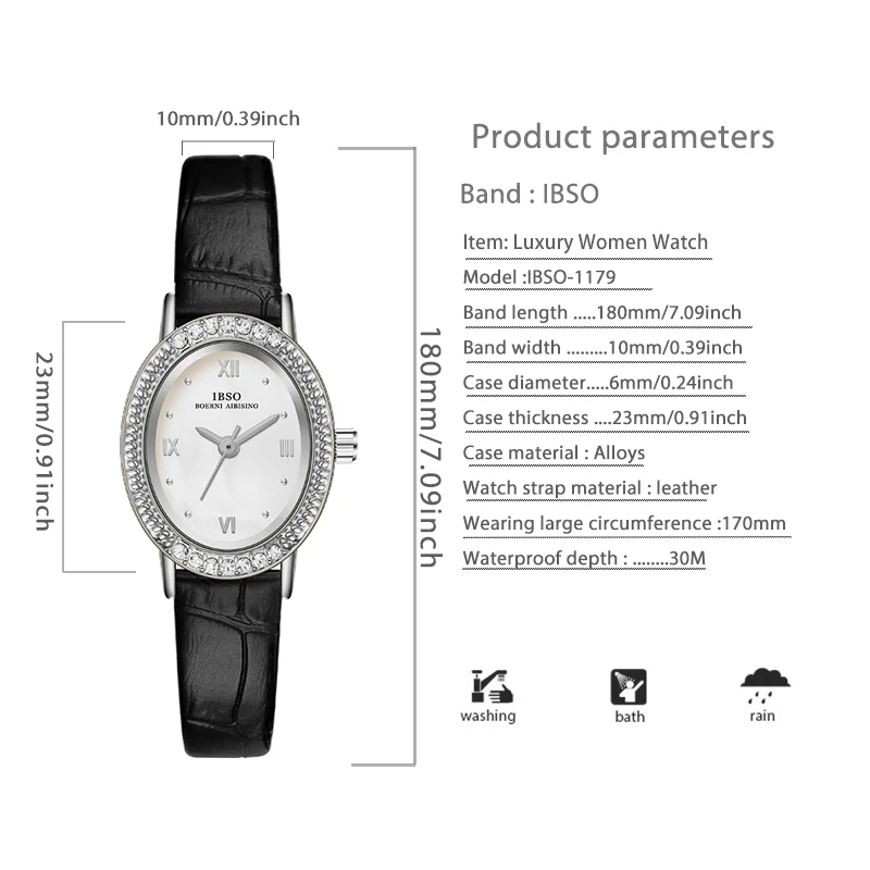 Luxury Brand Women Watch Leather Band Waterproof Oval Quartz Wristwatch Laides Fashion New Original Small Dial Female Handwatch