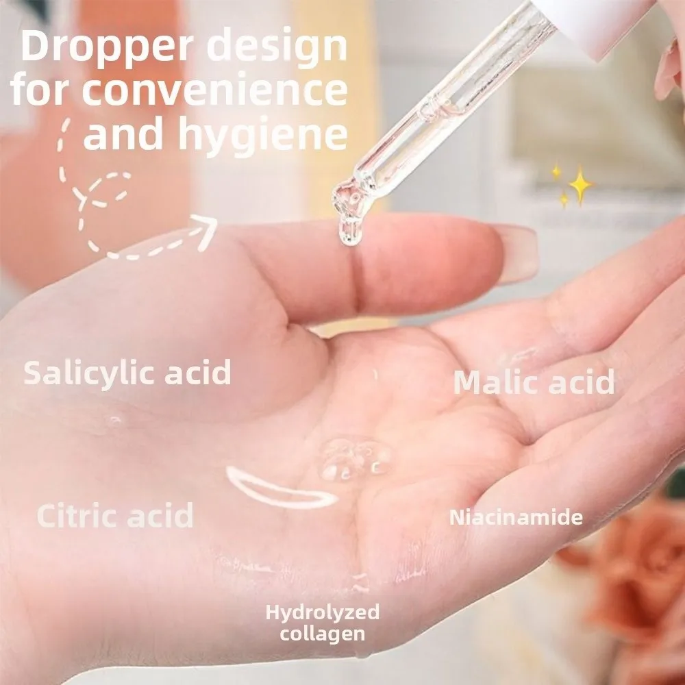 Lighten Exfoliate and Regenerate Almond Acid Serum for Removing Blackheads Control Oil Skin Toning Essence Closed Pores 30ML