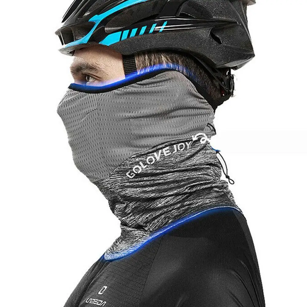 Ice Silk Half Face Mask Waterproof Riding Bandanas Camping Climbing Sunscreen Turban Magic Veil Scarves Outdoor