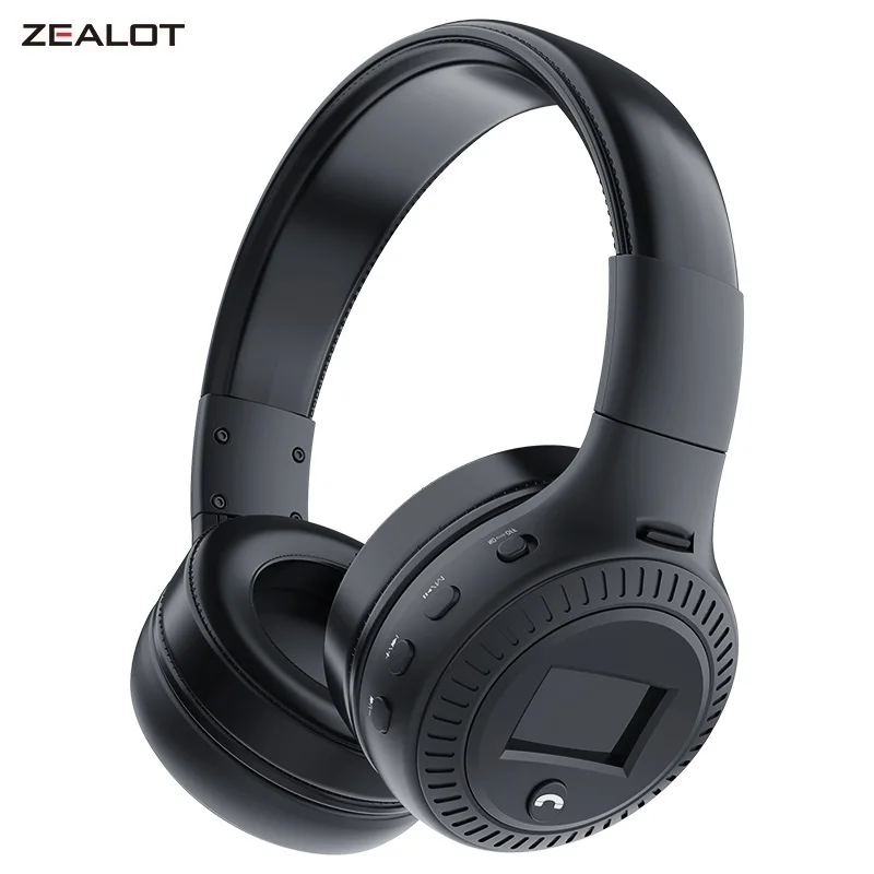 ZEALOT B19 Wireless Headphones Bluetooth Headset LCD Stereo Earphone with Microphone for Computer Phone,Support TF,Aux