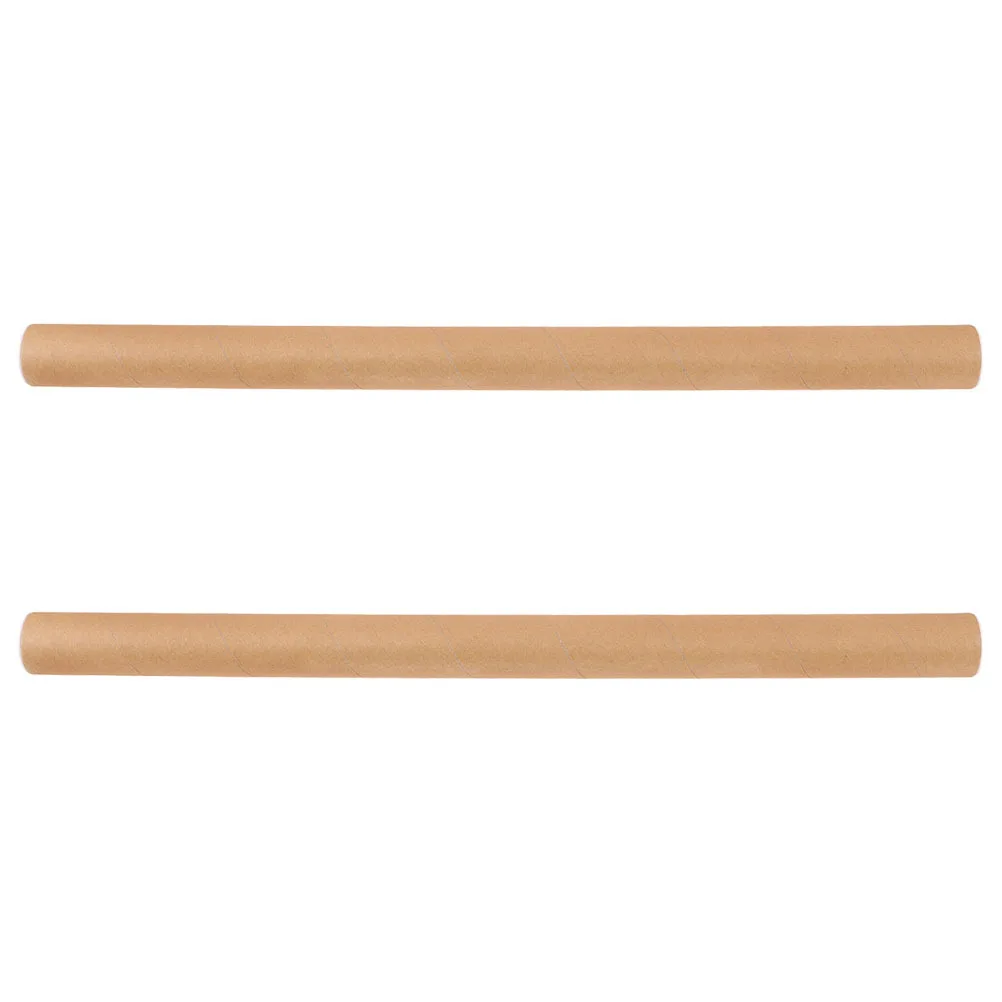 2Pcs Paper Tube Packaging Heavy-Duty Kraft Paperboard Mailing Tubes for Artwork Poster Carrier Storage Blueprint Shipping