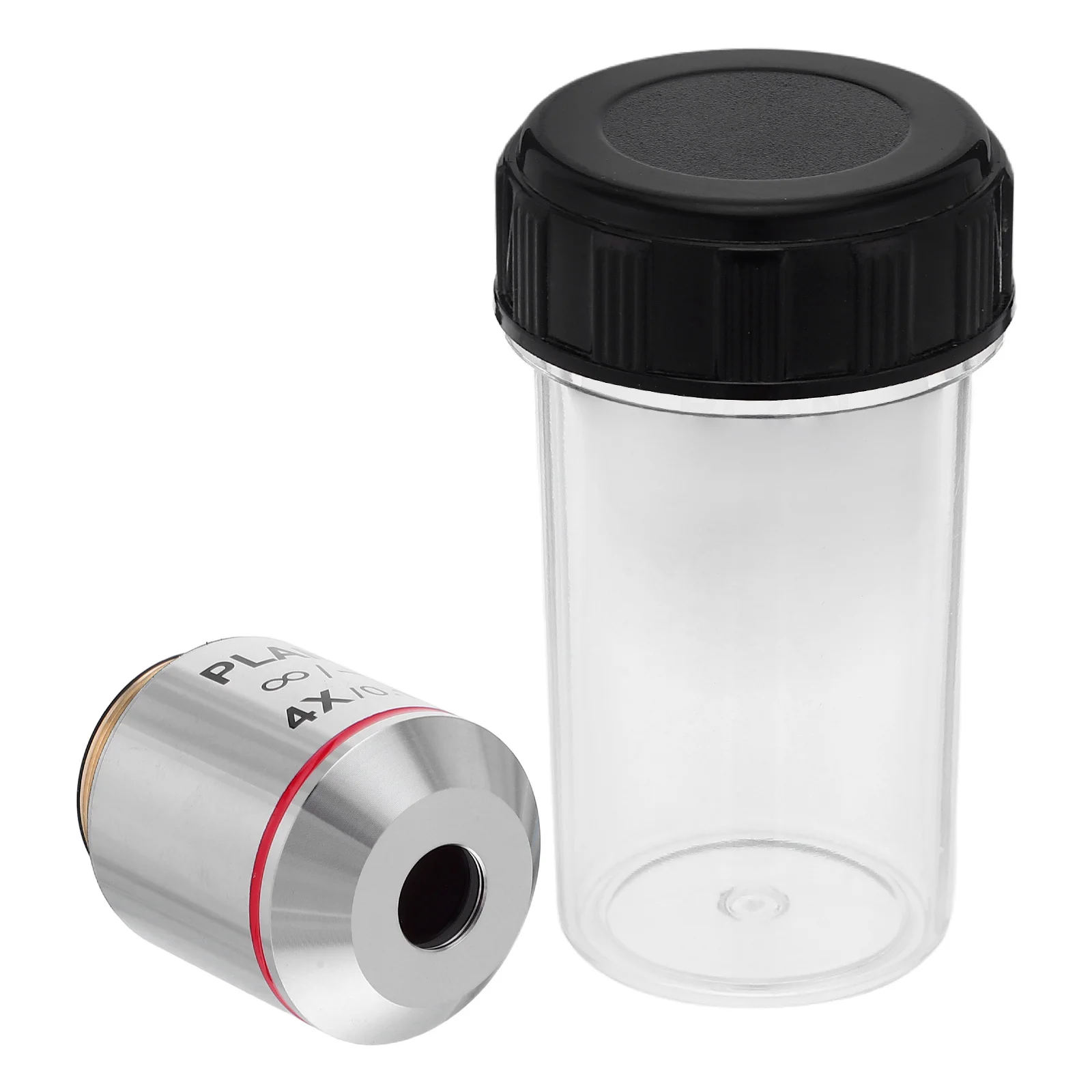 

Biological Microscope Objective Lens 4X Magnification Clear Imaging Distortion-Free High-Resolution Plan Objective Lens for Labs