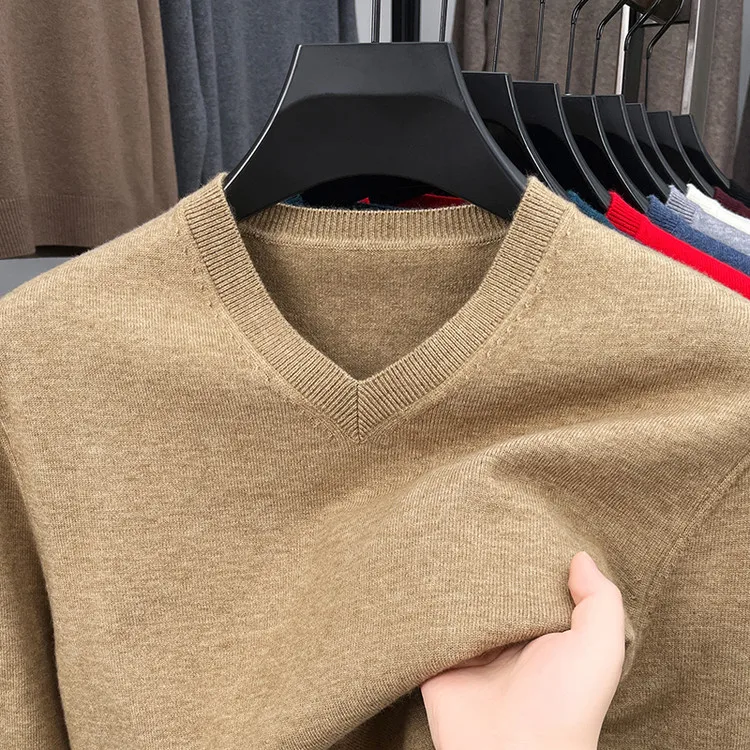 

New Camel Knitted Sweater Women's Ciwalk Polyester Fiber 92.2% A-line Collar Nine-point Sve Non-deformable