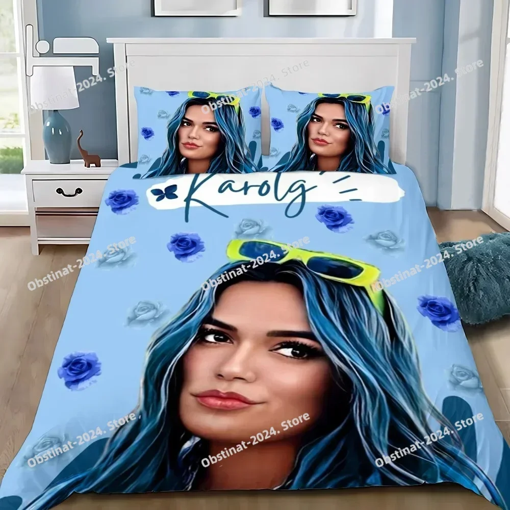 Lovely Karol G Manana Duvet Cover Pillowcase Bedding Set Adult BoyGirl Bedroom Decoration Children Gift Single Double Large Size
