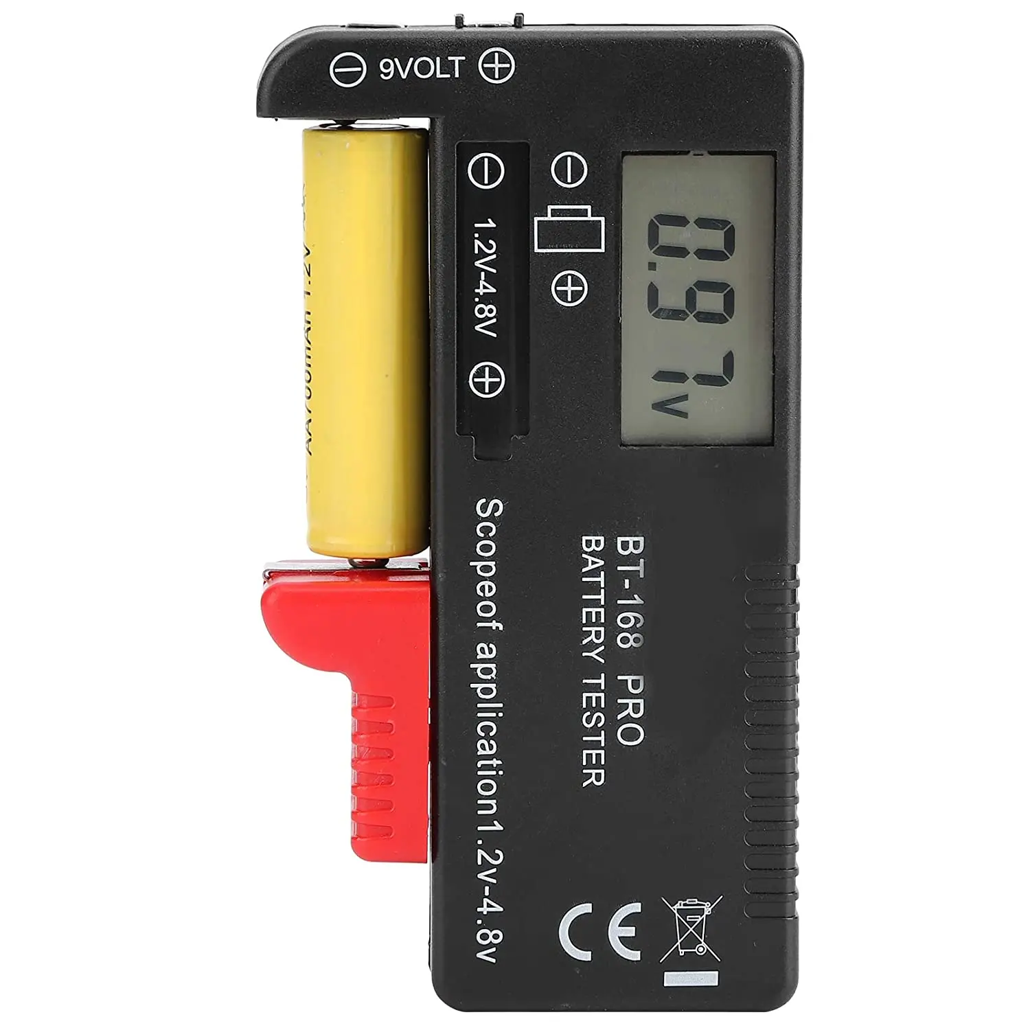 Bateria Digital Capacidade Tester, Detector de Tensão para AA AAA 9V Coin Cell, Multi-Size Voltímetro Ferramenta, BT168D 168 PRO