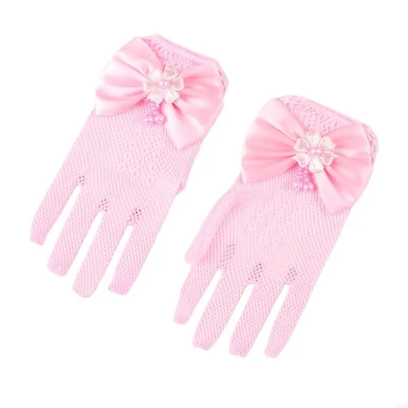 1 Pair Elegant Girls Gloves Mittens For Wedding Dress And Formal Occasion