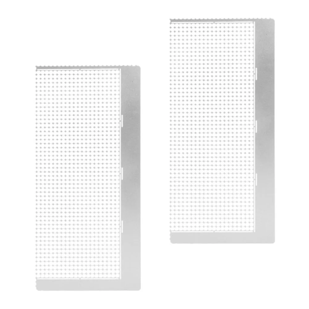 2 PCS Stainless Steel Rhinestone Placement Ruler Nonstick Coating Circular Grid Diamond Placement Ruler 1020 Holes